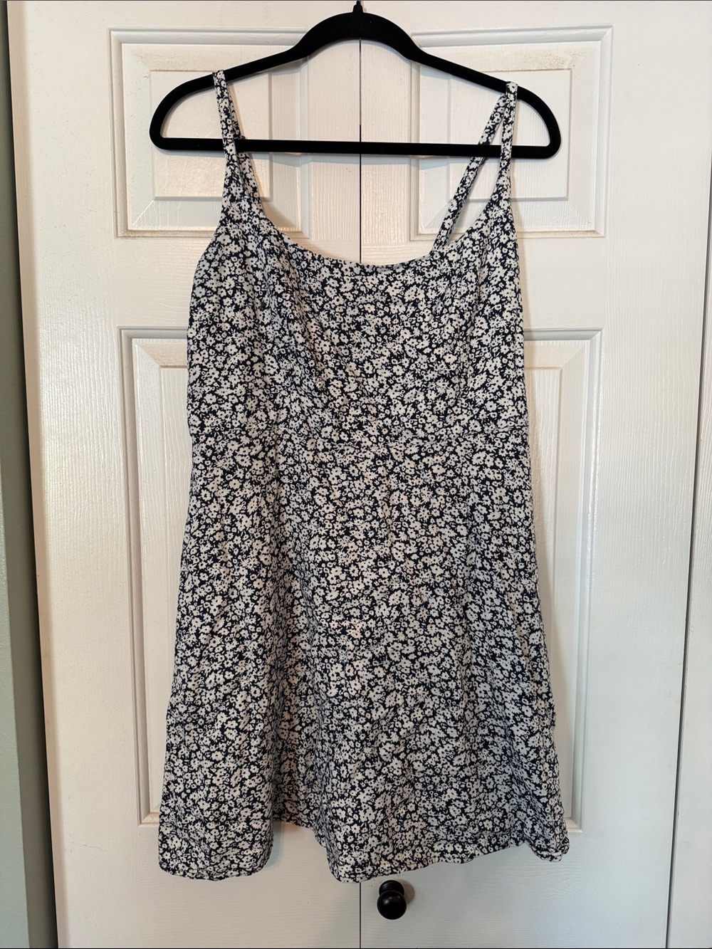 Old Navy Navy and White and Navy Floral Mini Dress